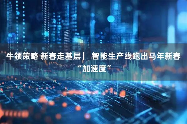 牛领策略 新春走基层 ▏智能生产线跑出马年新春“加速度”